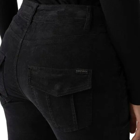 129$ Sanctuary Hayden Bootcut Leg Velvet Pants Mid-Rise Women's Size 29X35 Black - Picture 4 of 4